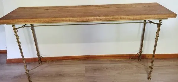 Illustration numéro 3 du produit Console en fer forgé imitation lierre