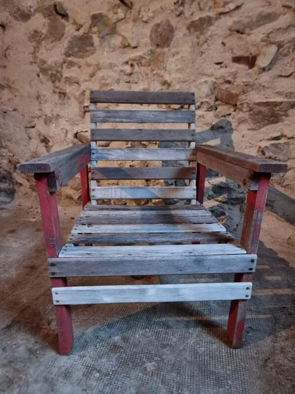 Illustration numéro 3 du produit Ensemble de 5 fauteuils lounge français en hêtre et châtaignier, années 1930