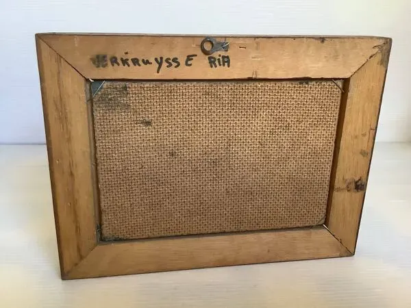 Illustration numéro 3 du produit Petit tableau de paysage huile sur panneau signé