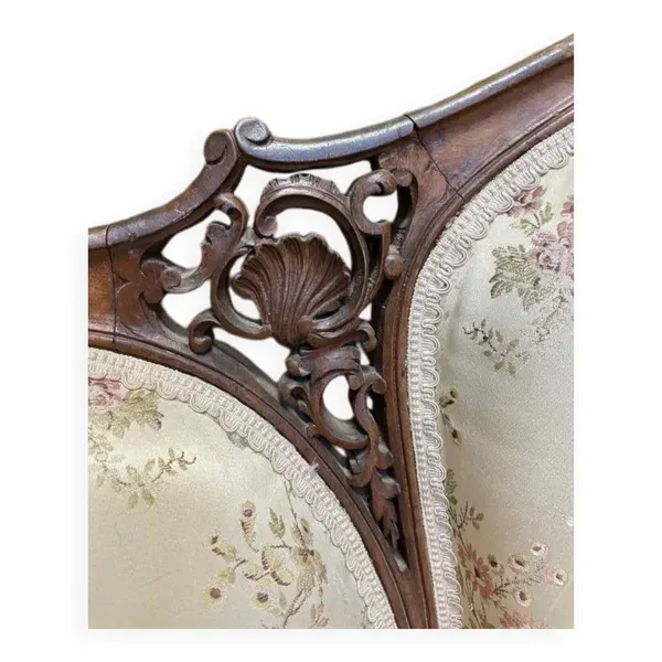 Illustration numéro 3 du produit Paire de fauteuils bergères rocailles Louis XV