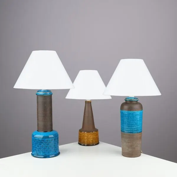 Illustration numéro 3 du produit Lampe de table Nils Kahler en céramique Herman A. Kähler, Danemark, 1960 signée