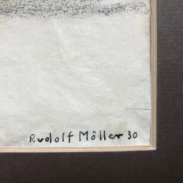 Illustration numéro 3 du produit Rudolf möller 1881-1967.les maisons,1930.gouache.sbd.30x40.cadre