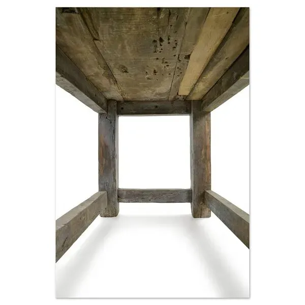 Illustration numéro 3 du produit Table de travail en bois massif (66 x 91 x 60cm)