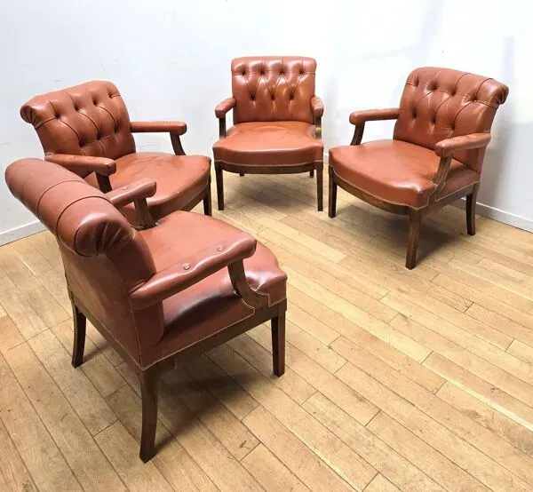 Illustration numéro 3 du produit Fauteuil club vintage