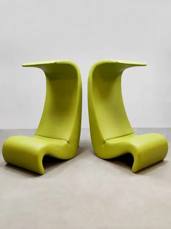 Illustration numéro 3 du produit Fauteuil lounge vintage Amoebe Verner Panton Vitra 1970
