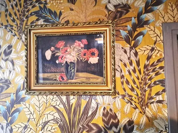 Illustration numéro 3 du produit Peinture jack aquarelle nature morte france 1938 bouquet d'anémones