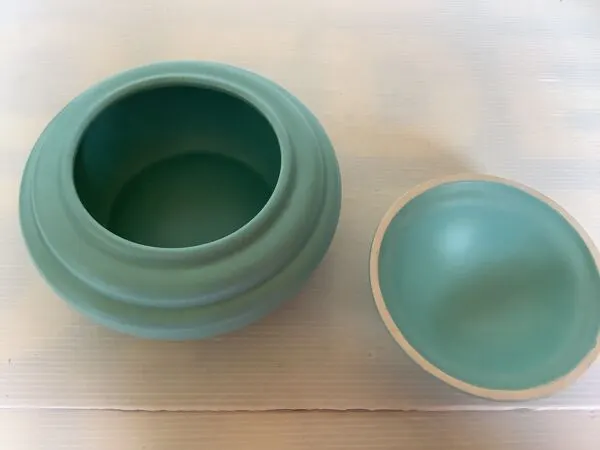 Illustration numéro 3 du produit Vide poche baguier boîte bleue turquoise