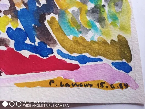 Illustration numéro 3 du produit pierre Lacroux (1909- 1993) Gouache sur papier 24 x 32 cm - de 1989 - (295)