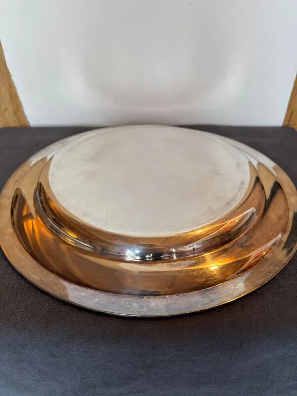 Illustration numéro 3 du produit Grand plat de service métal argenté Fracalanza, Brésil, XXᵉ