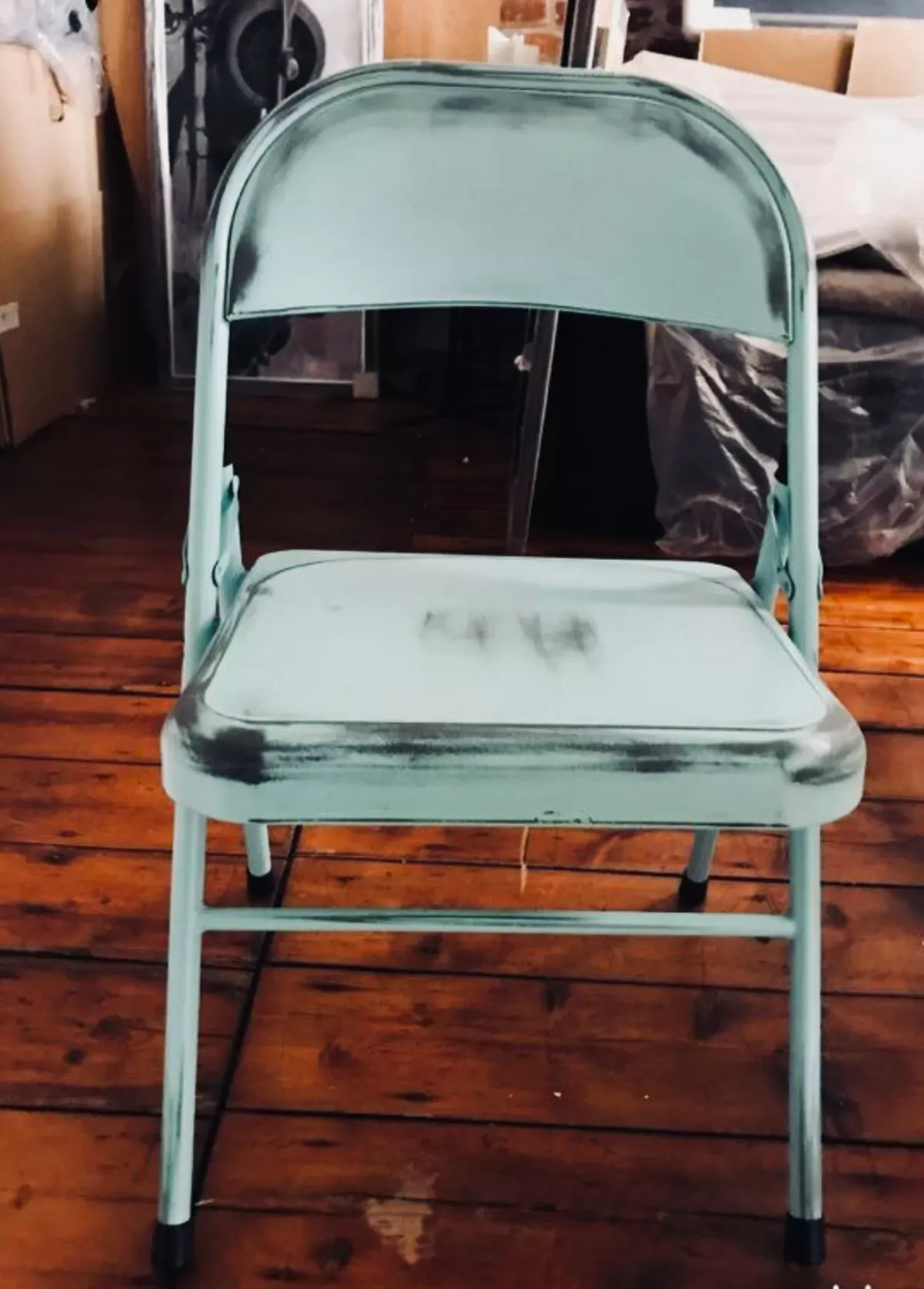 Illustration numéro 3 du produit Chaise pliantesmétal couleur  inox