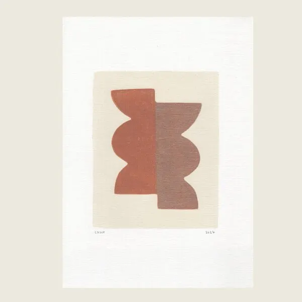 Illustration numéro 3 du produit Peinture abstraite sur papier signée Eawy
