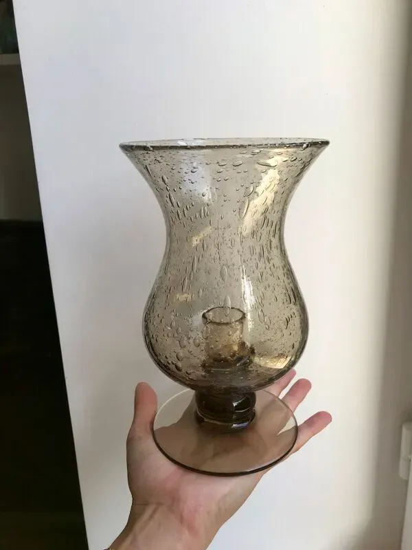 Illustration numéro 3 du produit bougeoir chandelier en verre bullé style Biot signé années 60-70
