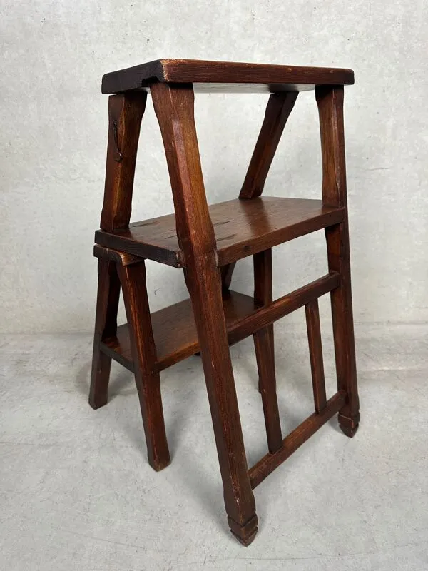 Illustration numéro 3 du produit Échelle / chaise de bibliothèque antique
