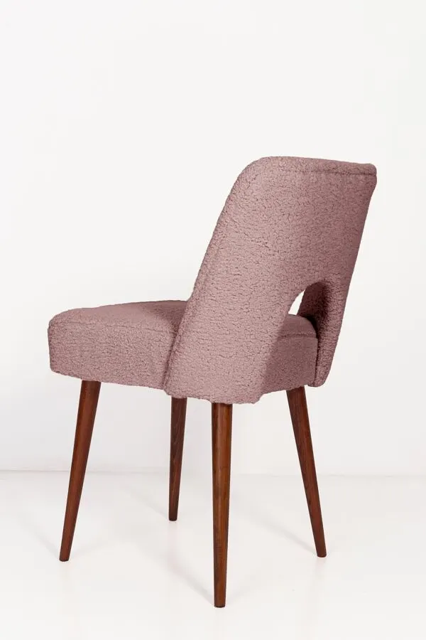Illustration numéro 3 du produit Chaise coquille en bouclé rose, années 1960
