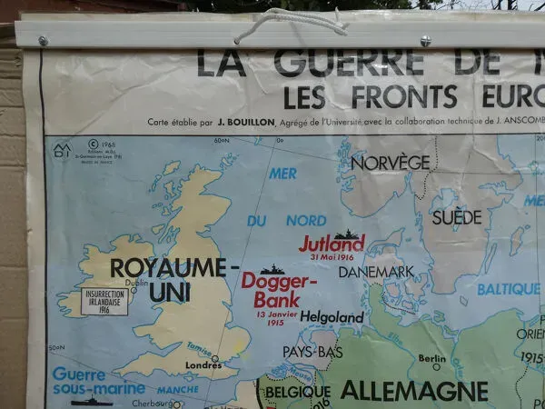 Illustration numéro 3 du produit Carte d'école vintage MDI La guerre de 1914-1918 -N2