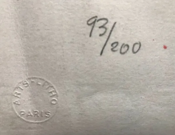 Illustration numéro 3 du produit Composition.lithographie originale signée de roswitha doérig