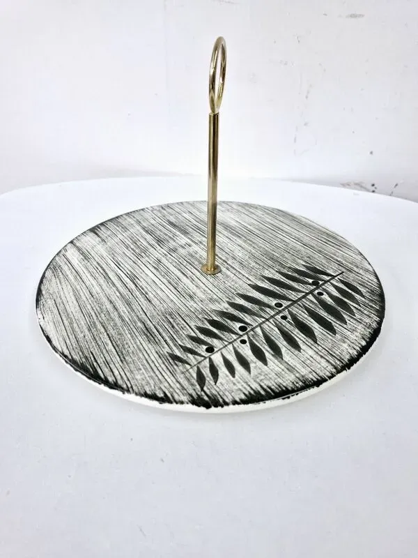 Illustration numéro 3 du produit Plateau A Fromage Céramique Vintage Années 60 Manufacture Salins Modèle Tolède