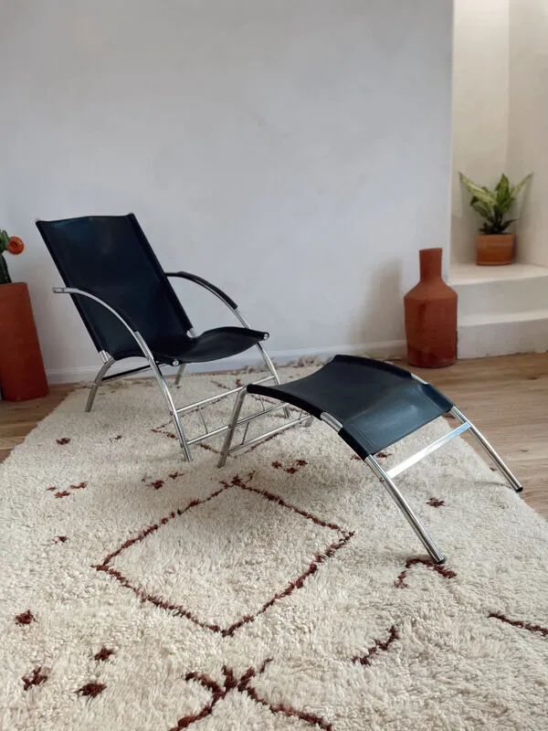 Illustration numéro 3 du produit Fauteuil Lounge & Ottoman – Rodney Kinsman pour OMK – Années 1970