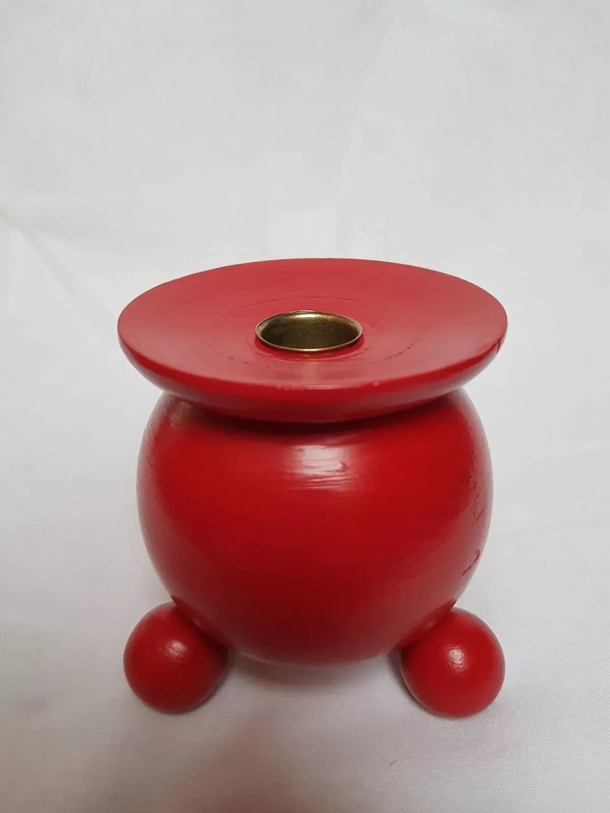 Illustration numéro 3 du produit Bougeoir de Noël vintage suédois en bois conçu par Eric Dalmas pour Dala Industries.