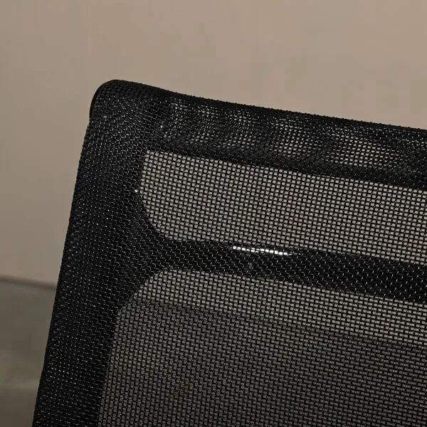 Illustration numéro 3 du produit Chaises de salle à manger Eames Aluminum Group EA106 en maille noire, Vitra
