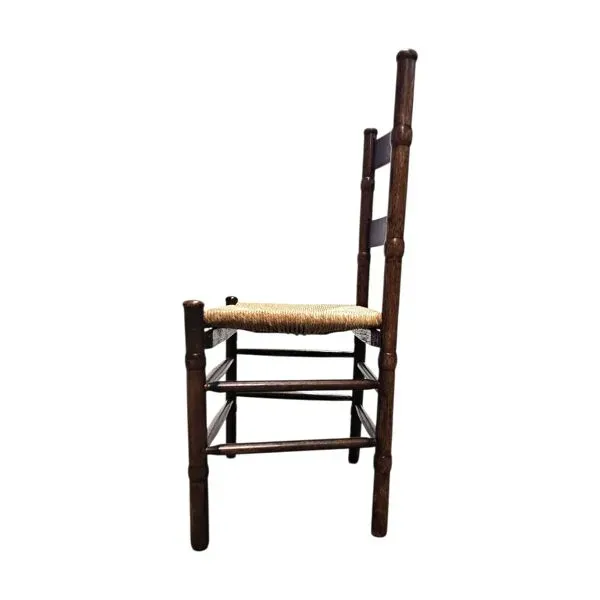 Illustration numéro 3 du produit 2 chaises en osier Art Déco / École d'Amsterdam / Jac Levee / milieu du siècle