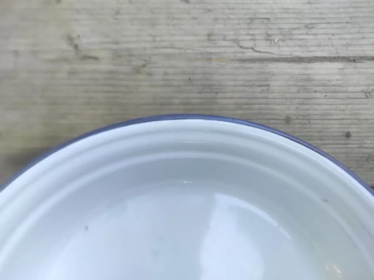 Illustration numéro 3 du produit Plat en tôle émaillée blanc