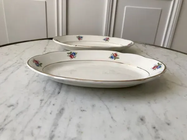 Illustration numéro 3 du produit Duo de raviers digoin sarreguemines petites fleurs années 50