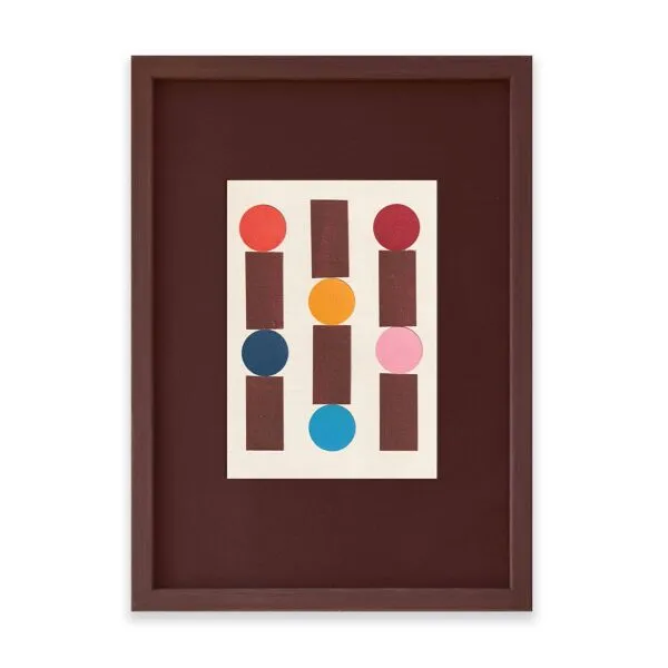 Illustration numéro 3 du produit Collage abstrait sur papier encadrée signée eawy