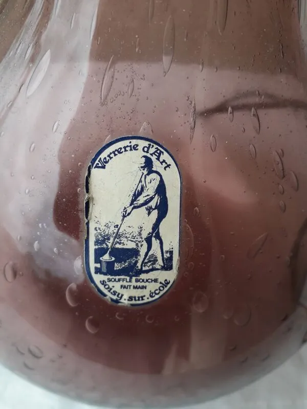 Illustration numéro 3 du produit Pied de lampe en verre bullé