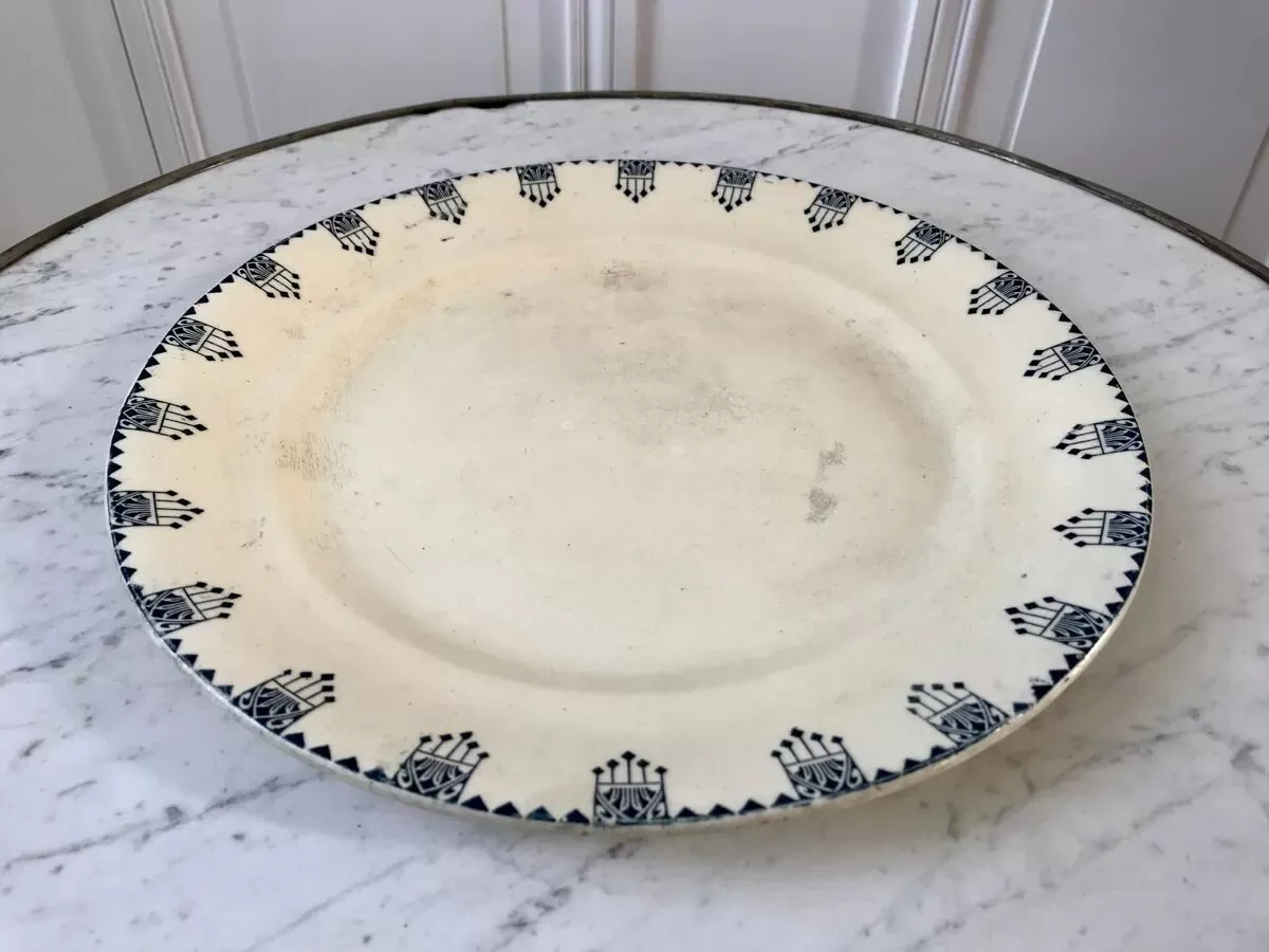 Illustration numéro 3 du produit Plat rond Terre de Fer A&C modèle ''Rotterdam'' fin XIXème