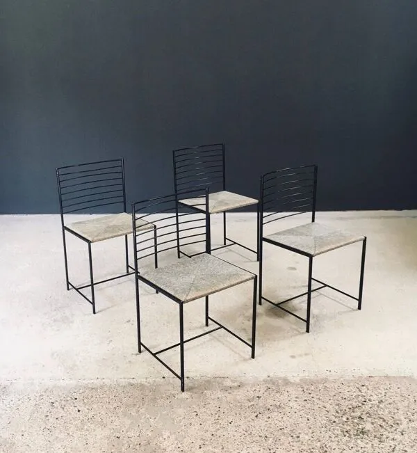 Illustration numéro 3 du produit Postmodern Alice Dining Chairs from Cidue, Italy 1980s, Set of 4