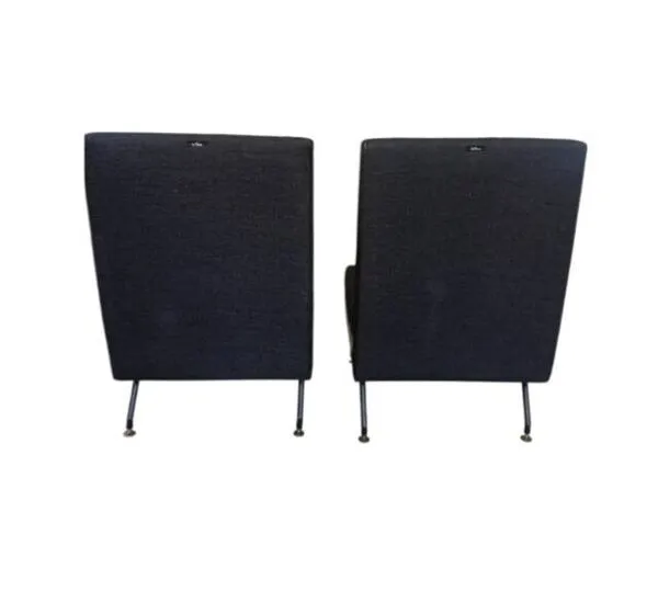 Illustration numéro 3 du produit Paire de fauteuils vintage années 50 – esprit moderniste