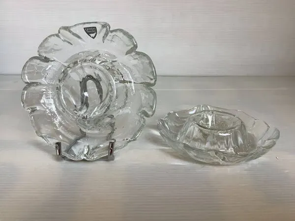 Illustration numéro 3 du produit Paire de coquetiers scandinave orrefors Sweden