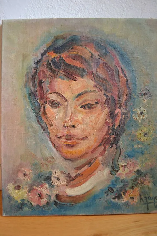 Illustration numéro 3 du produit Portrait par Henri Zayan peinture HST école Française milieu 20ème