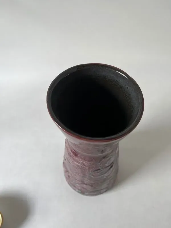 Illustration numéro 3 du produit Grand vase Fat Lava Strehla DDR 1960 vintage