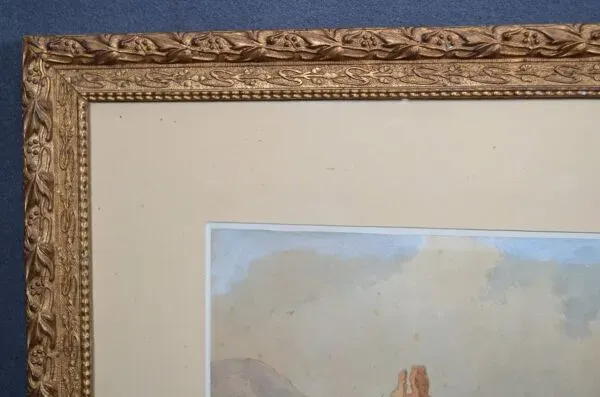 Illustration numéro 3 du produit Ecole Française du début du XXème siècle  « Les ruines »  Aquarelle