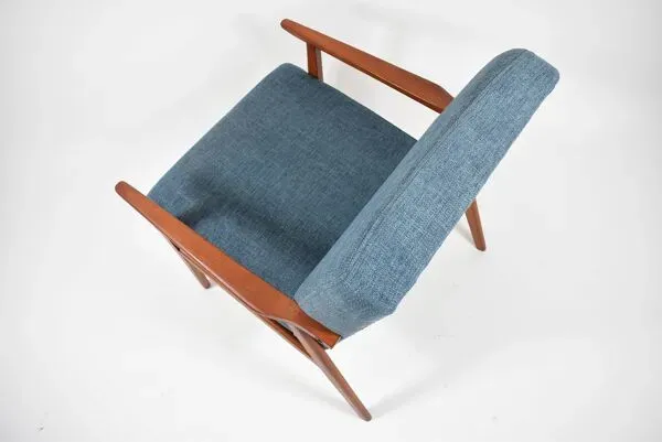 Illustration numéro 3 du produit Fauteuil original « Snieżnik » années 1960, bleu