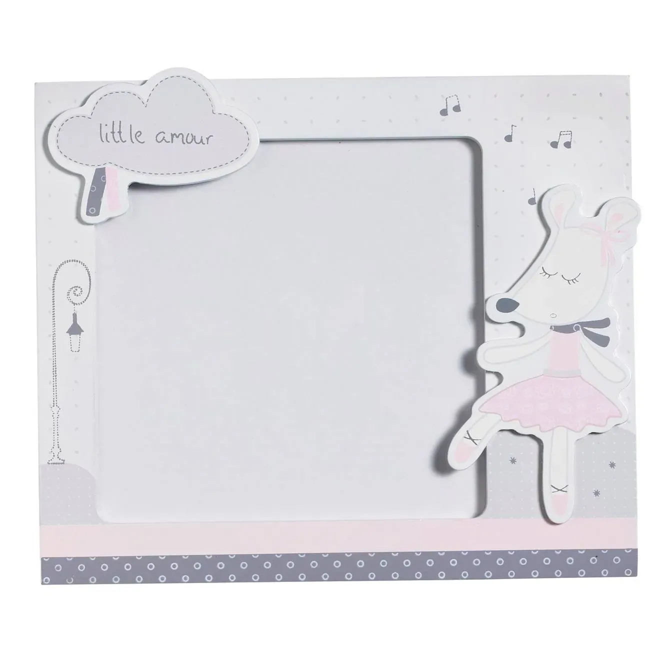 Illustration numéro 3 du produit Set De 2 Cadres Photos Enfant En Bois - Lilibelle Gris