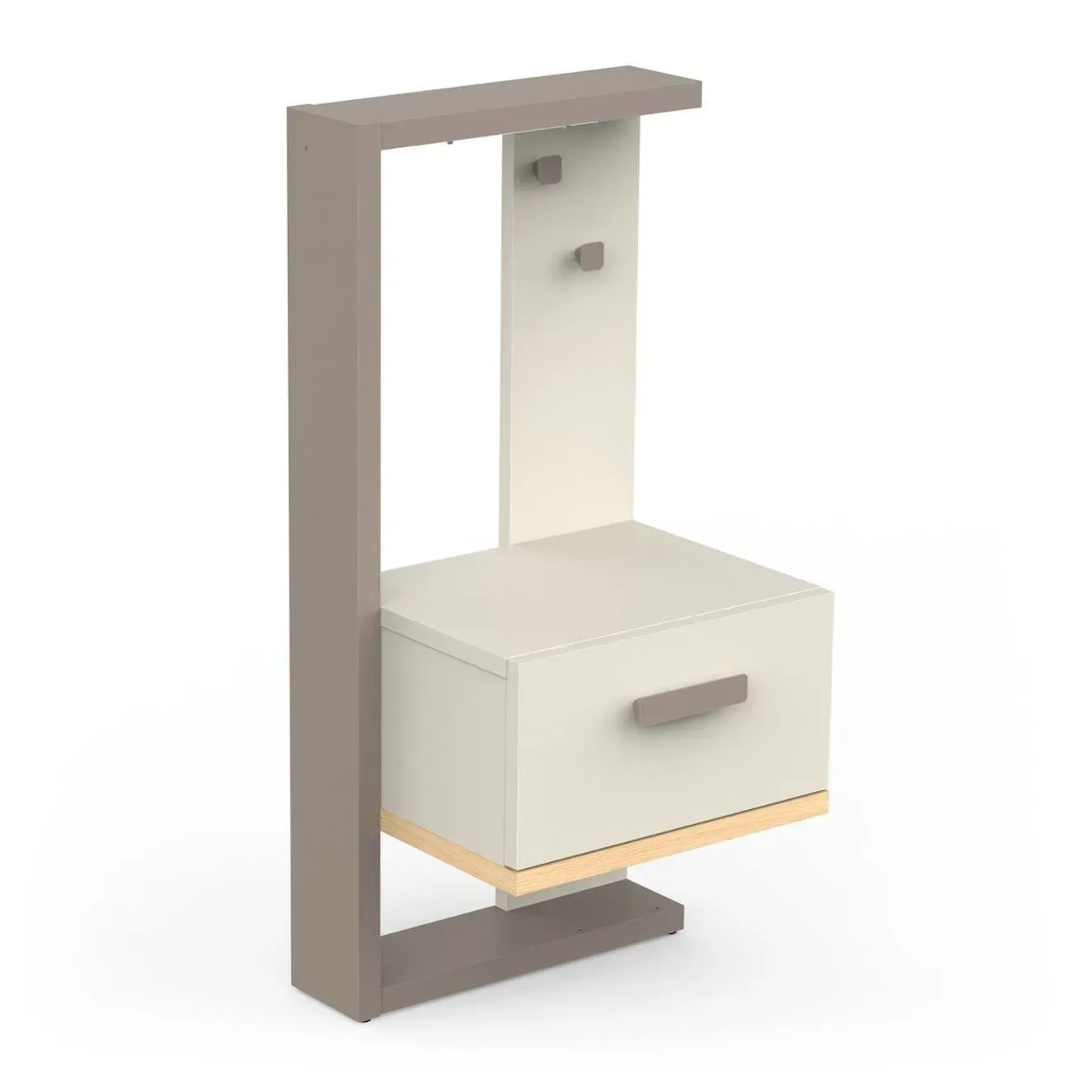Illustration numéro 3 du produit Chevet 1 Tiroir Camillia Gris