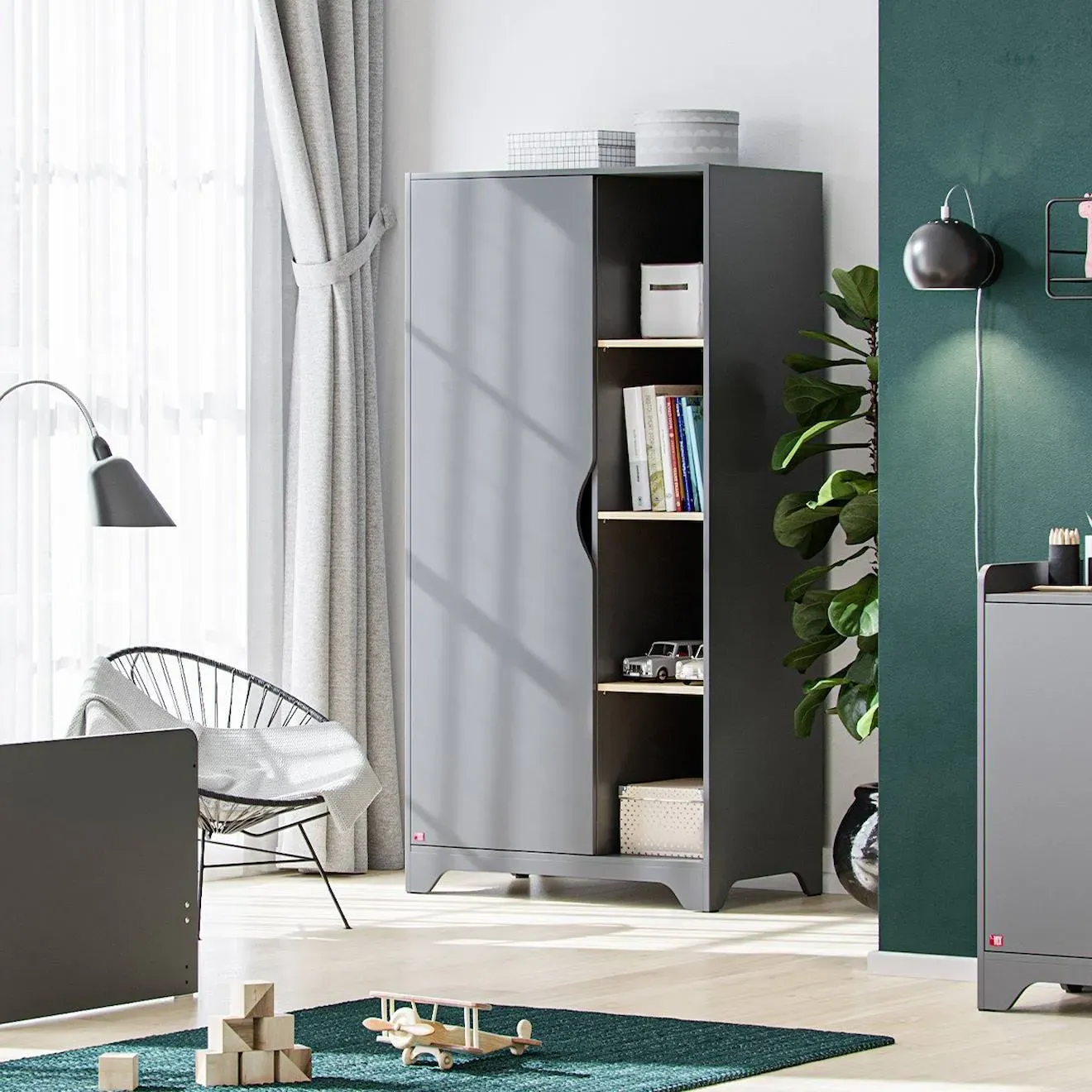 Illustration numéro 3 du produit Armoire Leaf Gris Anthracite