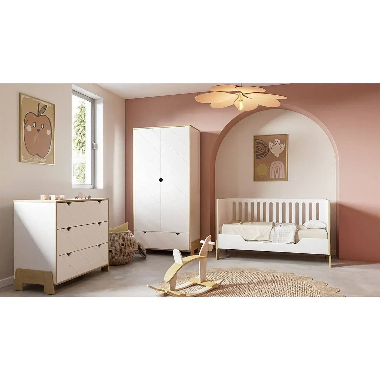 Illustration numéro 3 du produit Armoire Albizia Blanc