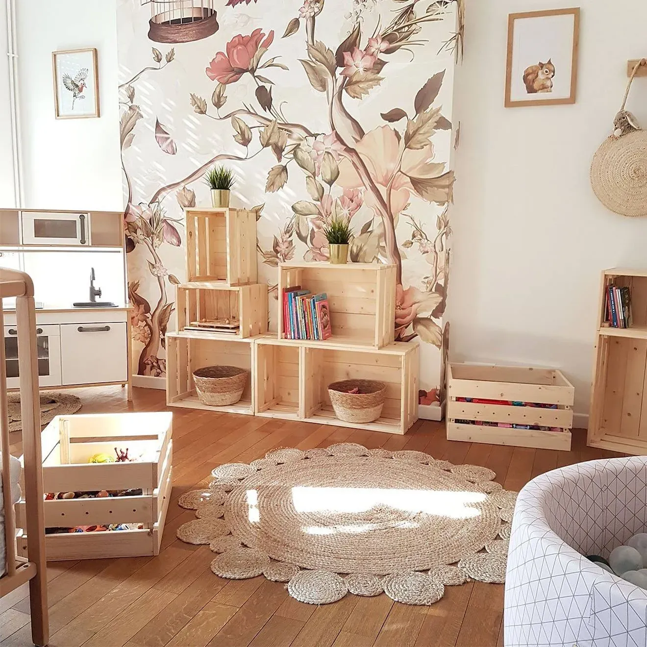 Illustration numéro 3 du produit Caisse Modulable En Pin Massif Bois Clair