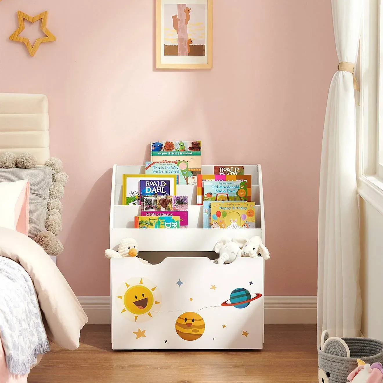 Illustration numéro 3 du produit Etagère De Rangement Avec Bibliothèque Blanc