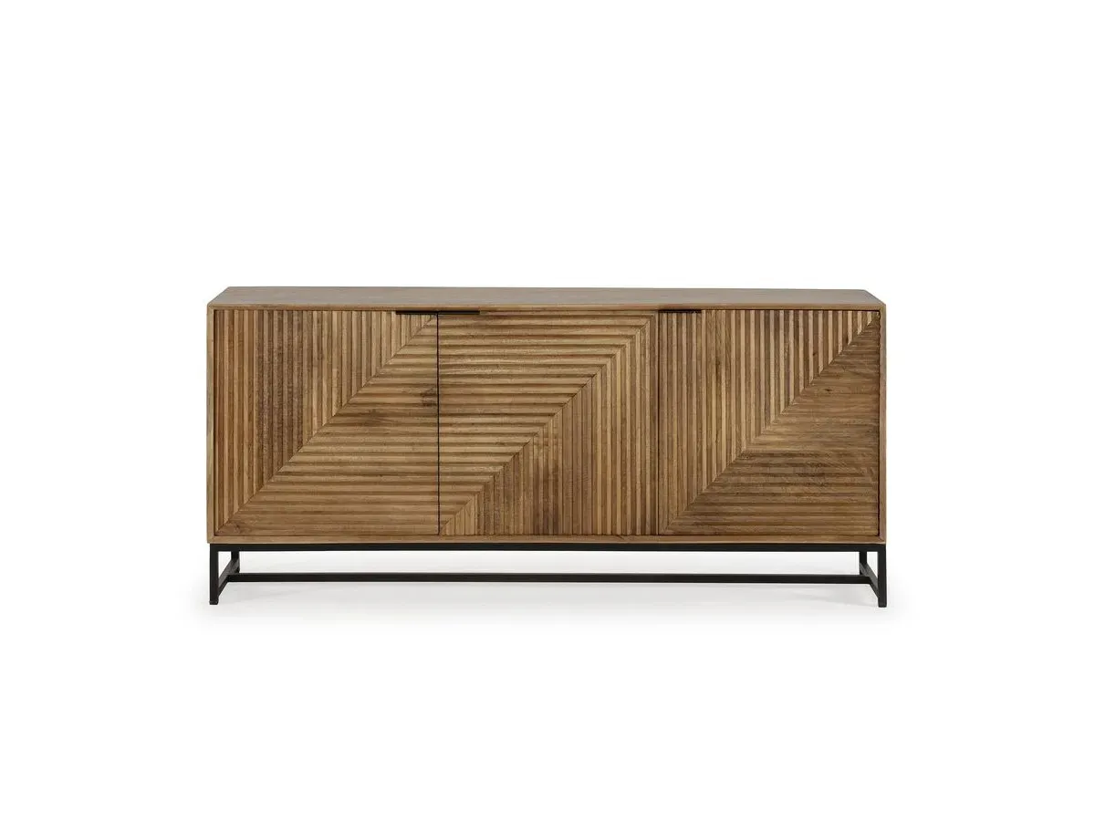 Illustration numéro 4 du produit Buffet 3 portes 170 cm NAOMIE bois massif d'acacia    BOBOCHIC