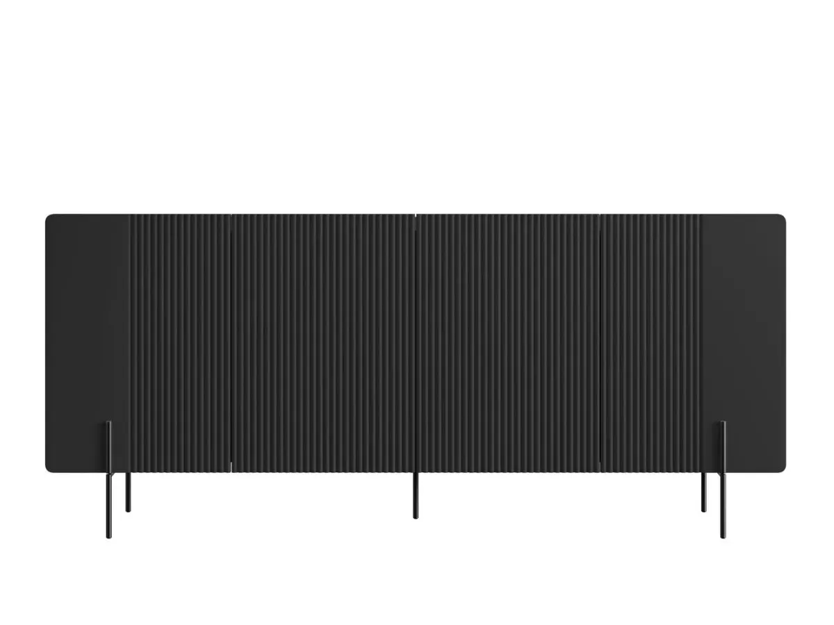 Illustration numéro 4 du produit Buffet 4 portes 200 cm MATHILDE pieds noir    BOBOCHIC