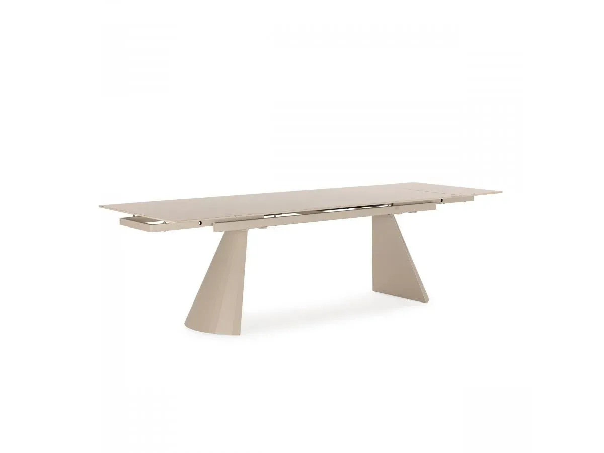 Illustration numéro 4 du produit Table à manger extensible 180 à 260 cm ROMEO plateau travertin    BOBOCHIC