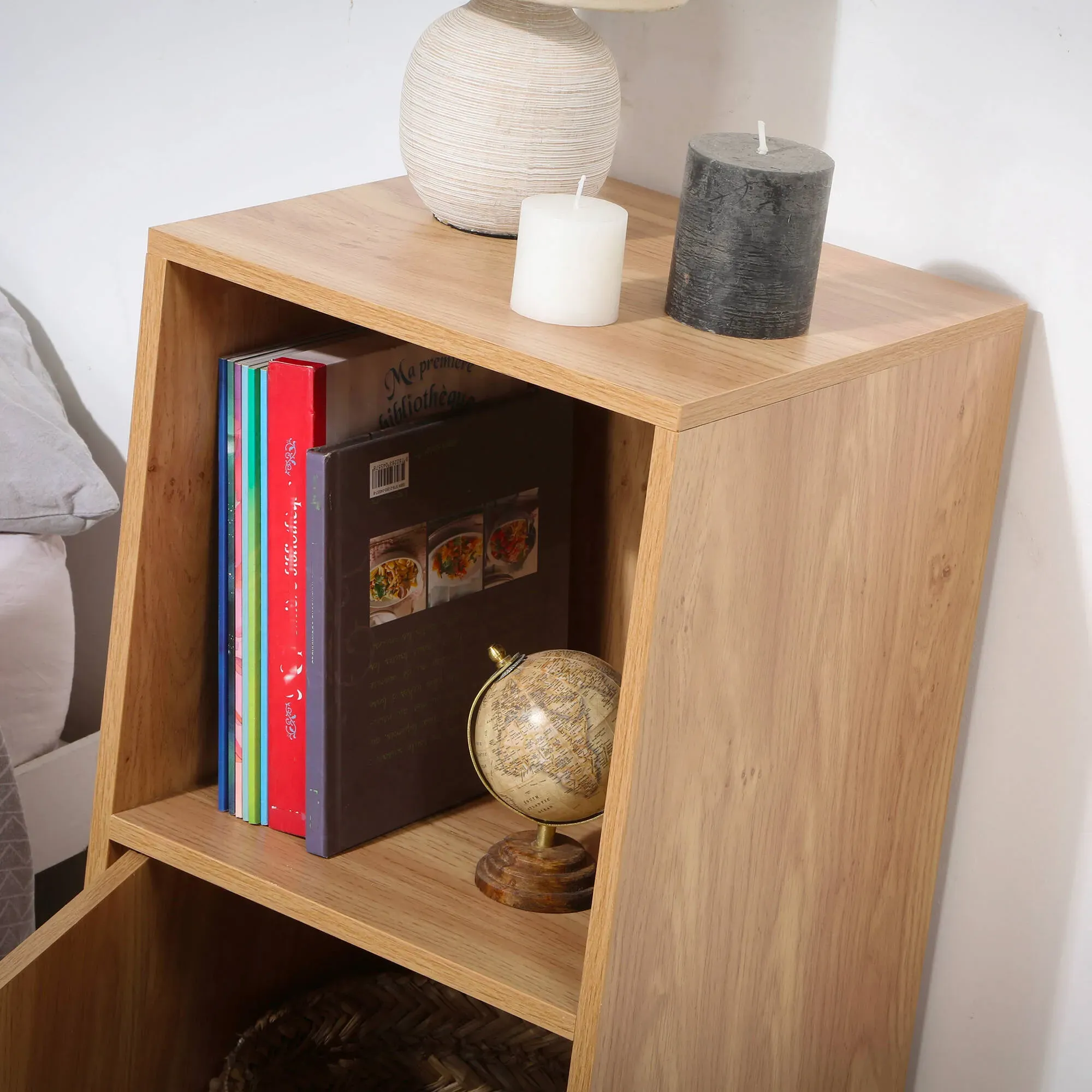 Illustration numéro 4 du produit Meuble De Rangement Stavra– 2 Cases 1 Porte - Blancheporte