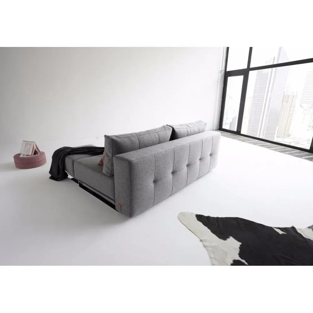 Illustration numéro 4 du produit INNOVATION LIVING  Pouf design SUPREMAX Deluxe Excess gris Twist Charcoal 65*65 cm