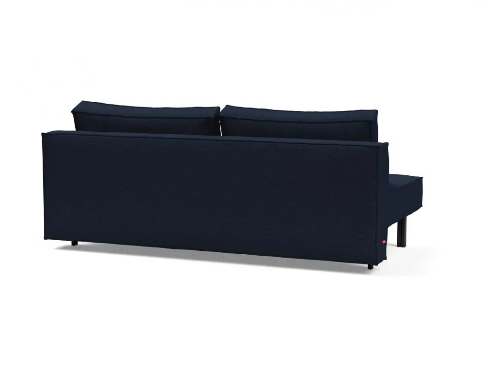 Illustration numéro 4 du produit INNOVATION LIVING  Canapé design SLY convertible lit 140*200 cm pieds métal noir, tissu Mixed Dance Blue