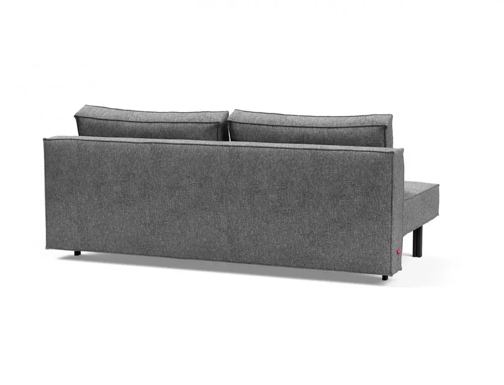 Illustration numéro 4 du produit INNOVATION LIVING  Canapé design SLY convertible lit 140*200 cm pieds métal noir, tissu Twist Charcoal